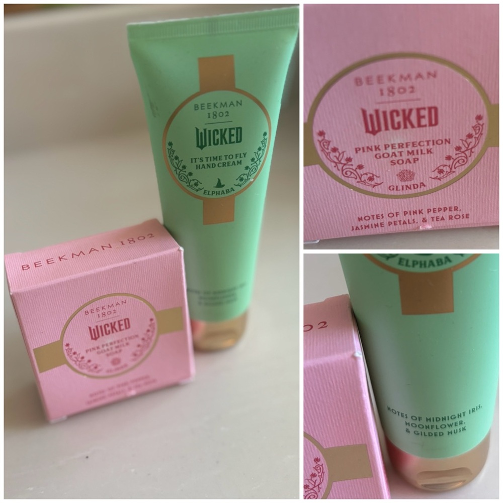 Beekman 1802 Wicked Hand Cream and Soap Set - Green and Pink
